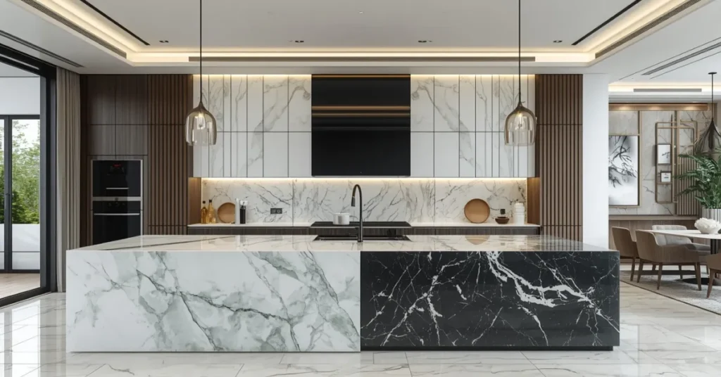 Mixed Marble Masterpiece Kitchen