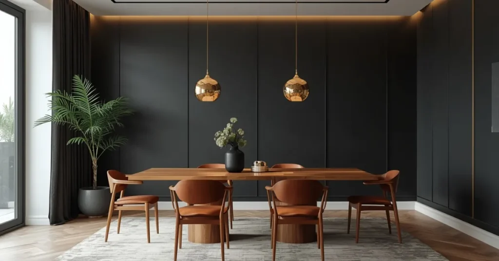 Modern Black Accent Wall