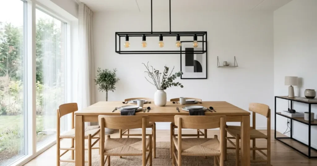 Modern Black Metal Chandelier