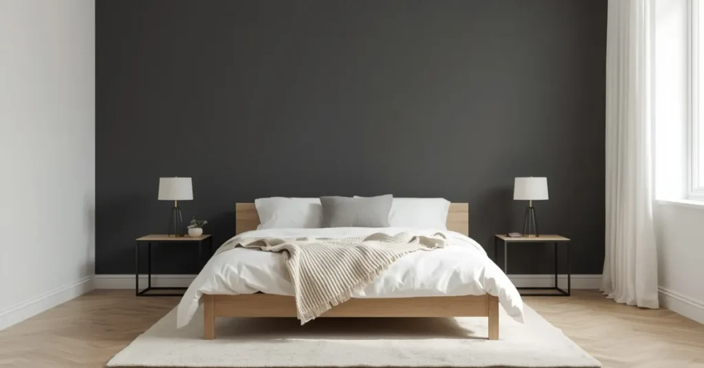  Modern Minimalist with Dark Walls
