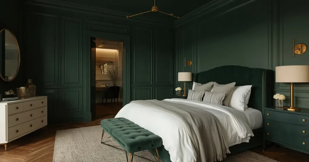 Moody Dark Green Bedroom
