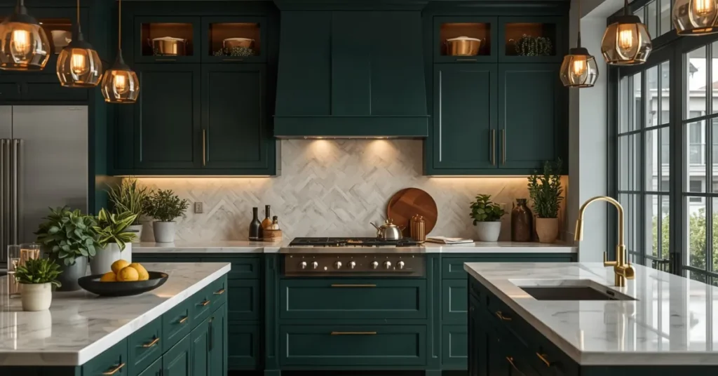 Moody Green Dark Kitchen