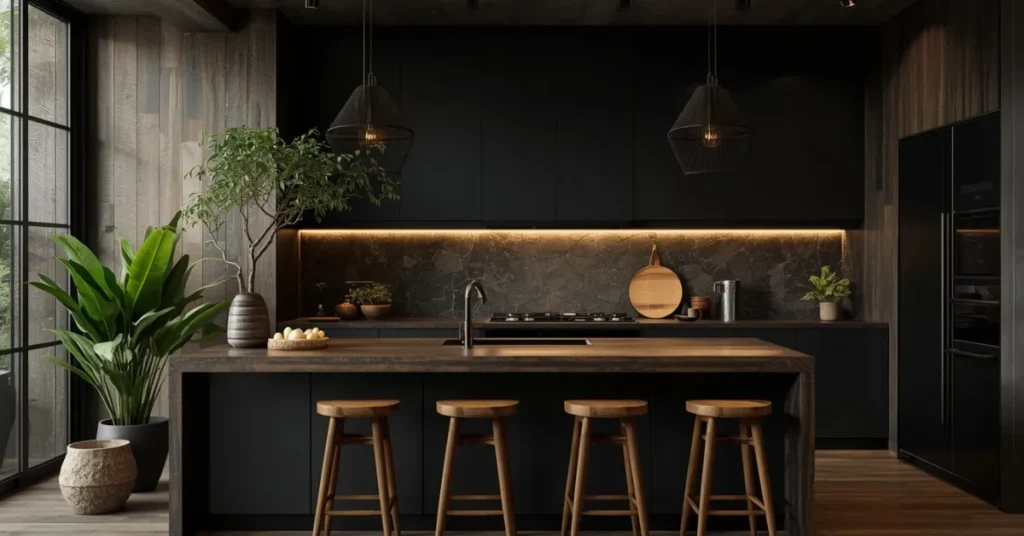Moody Kitchen with Natural Elements