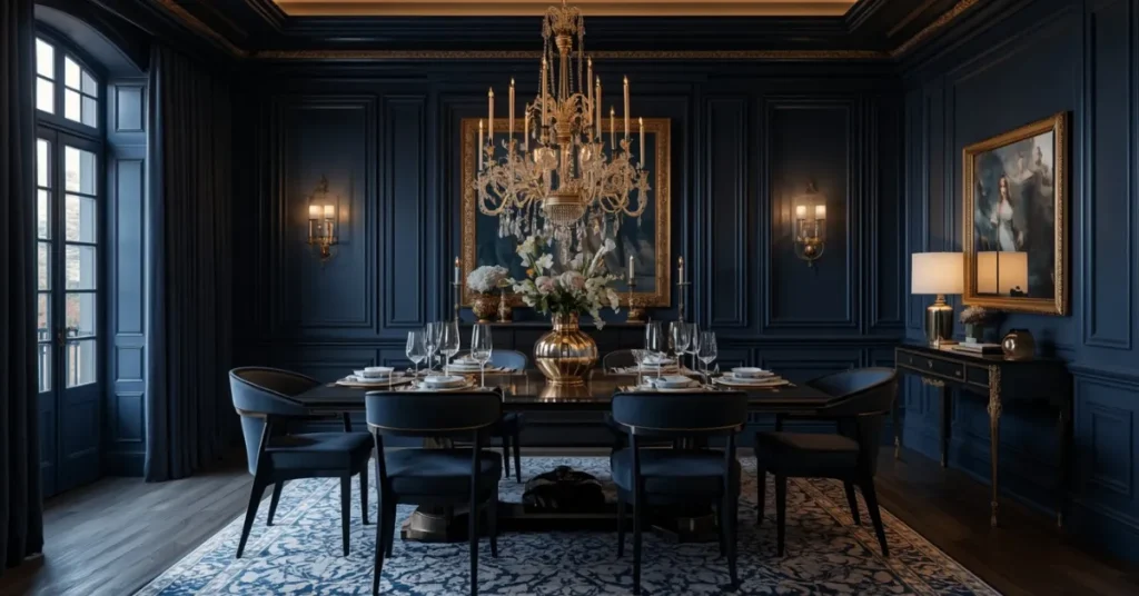 Moody Midnight Blue Elegance