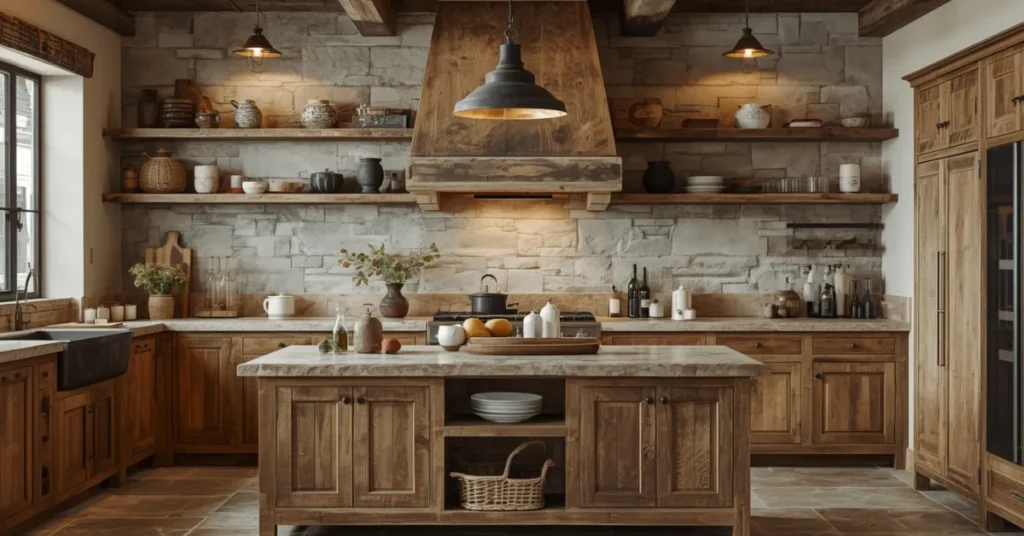 Natural Stone Backsplash for Earthy Appeal