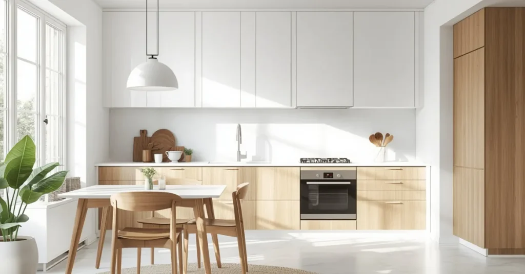 Natural Wood and White Color Palette