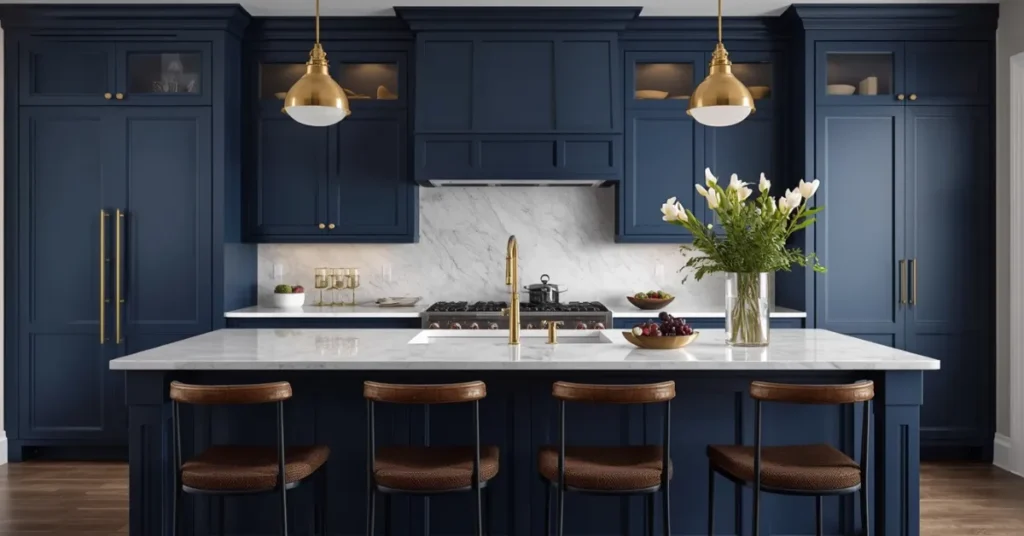 Navy Blue Moody Kitchen