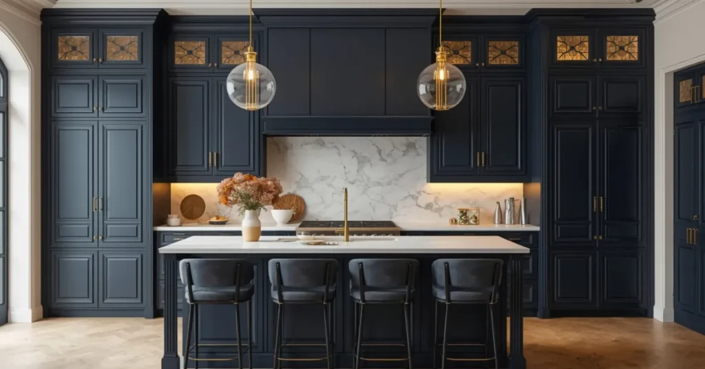 Navy Blue Statement Kitchen