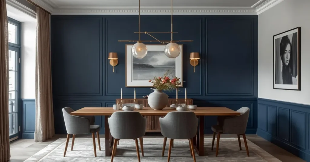  Navy Blue Statement Wall
