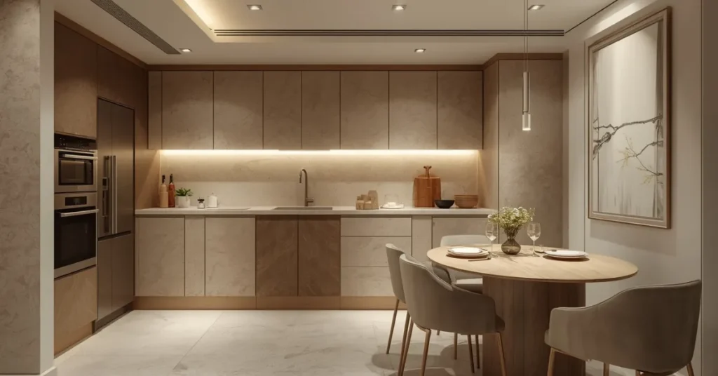 Neutral Beige Kitchenette