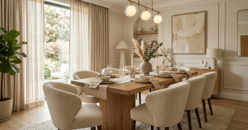 Neutral Luxury Dining Space