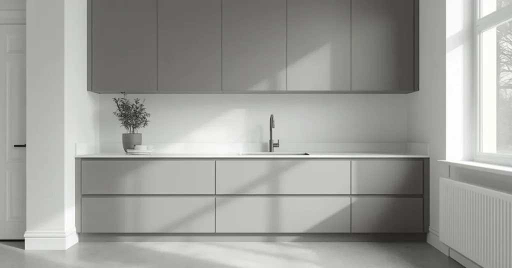 oft Stone Gray for a Calm, Timeless Kitchen