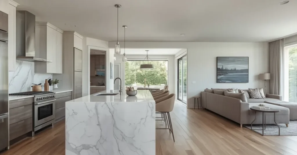 Open Concept Kitchen Living Space
