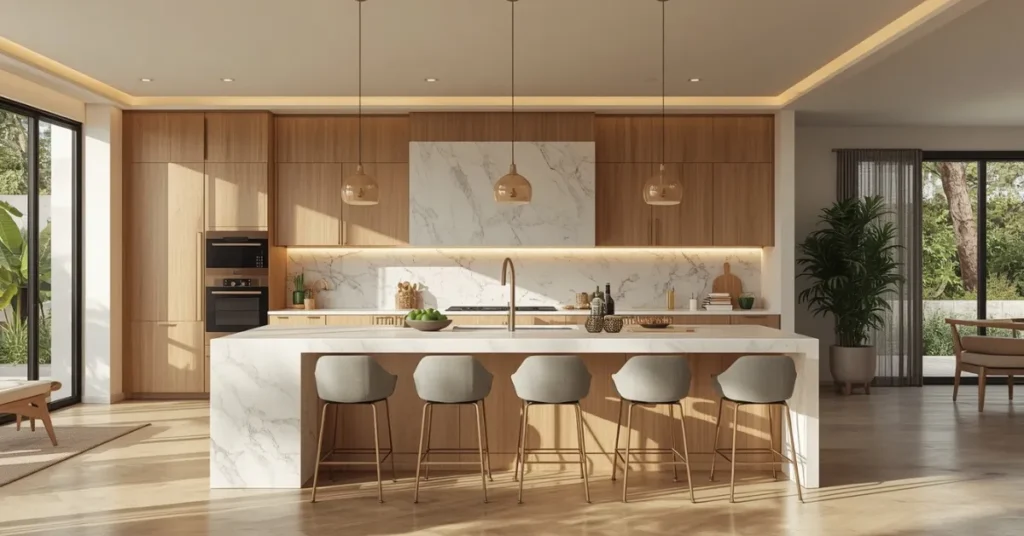 Open Kitchen Island Design