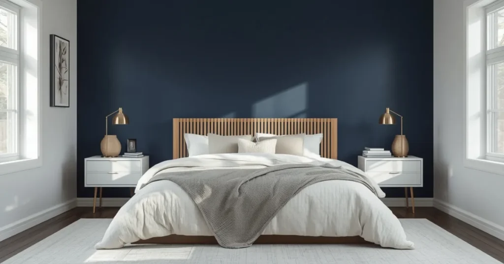  Paint an Accent Wall in a Deep Navy Blue