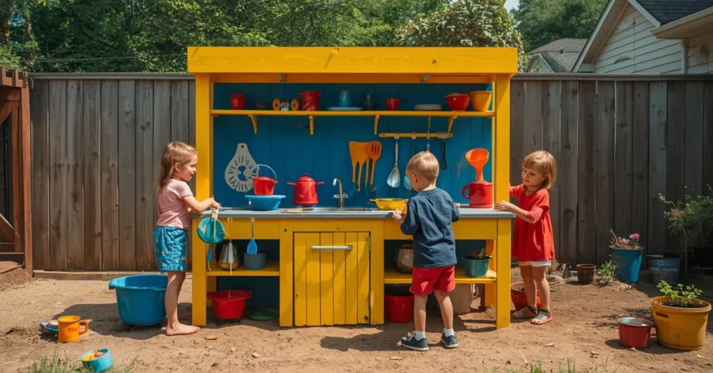 Painted Bright Color Kitchen