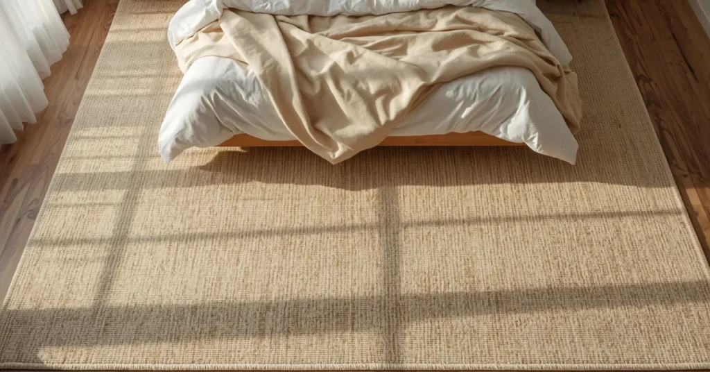 Place a Large Area Rug Under Your Bed