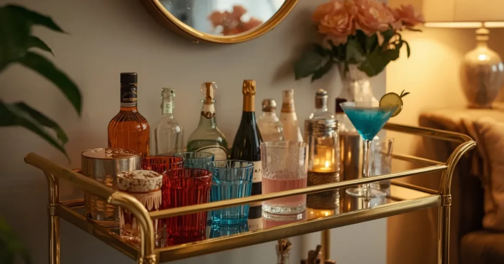  Retro Bar Cart Display