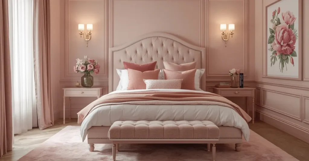 Romantic Pink and Blush Bedroom
