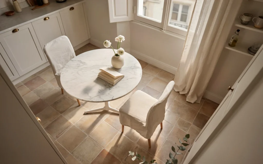 Round Pedestal Table for Small Kitchen Spaces