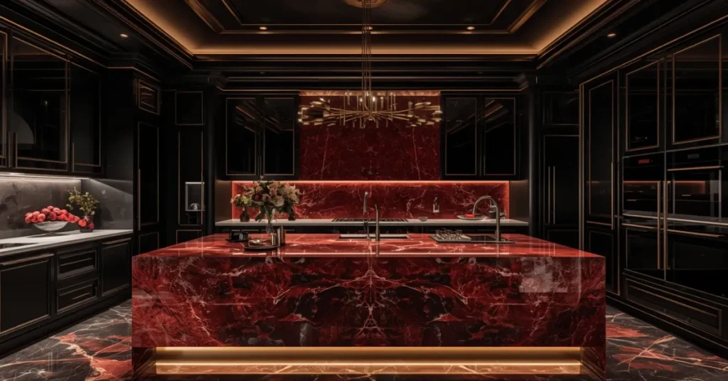  Ruby Red Marble Showstopper