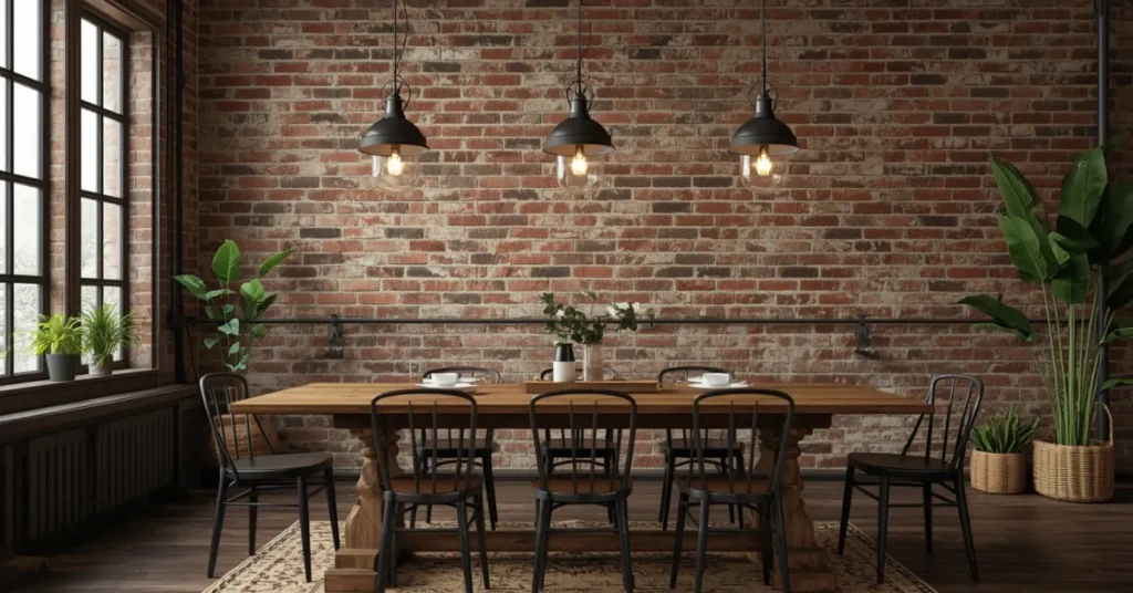 Rustic Brick Accent Wall