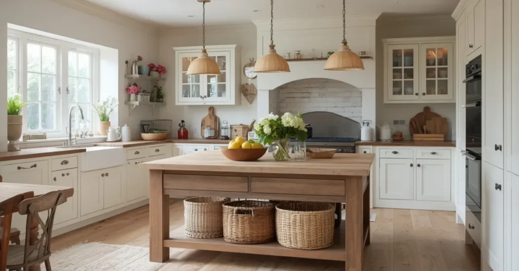 Rustic Wood Kitchen Island