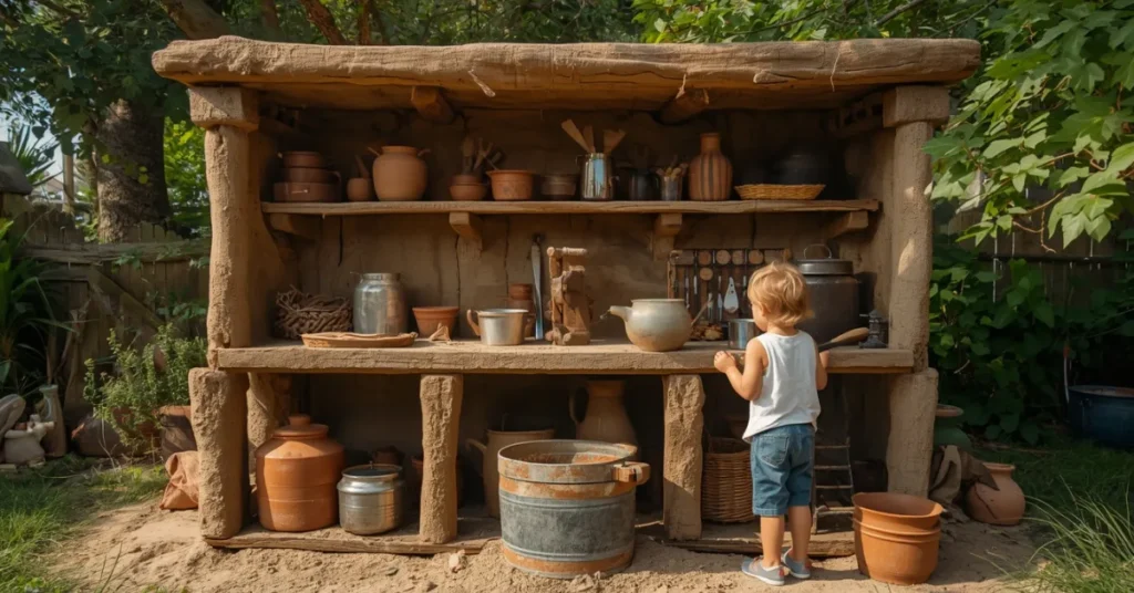 Rustic Wooden Mud Kitchen