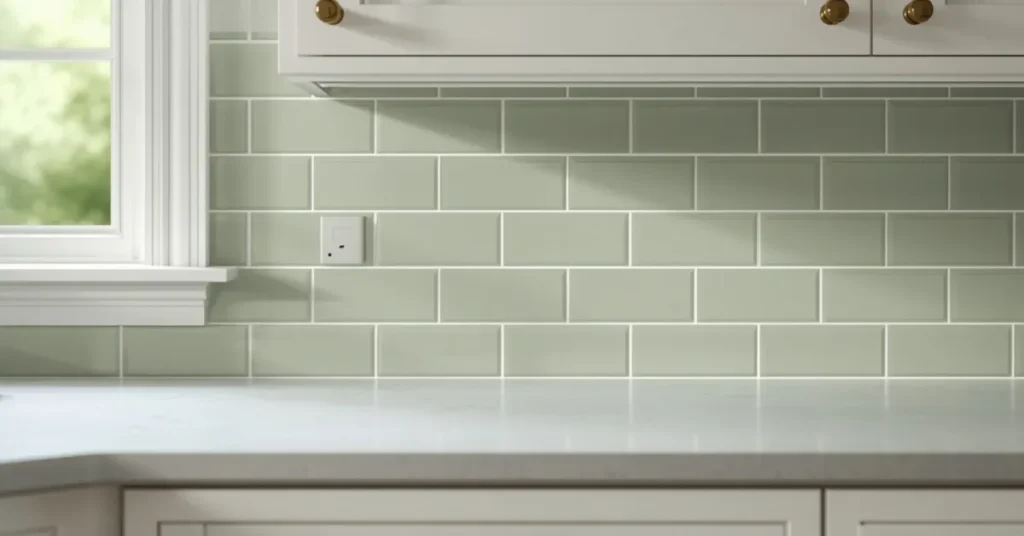 Sage Green Kitchen Tiles