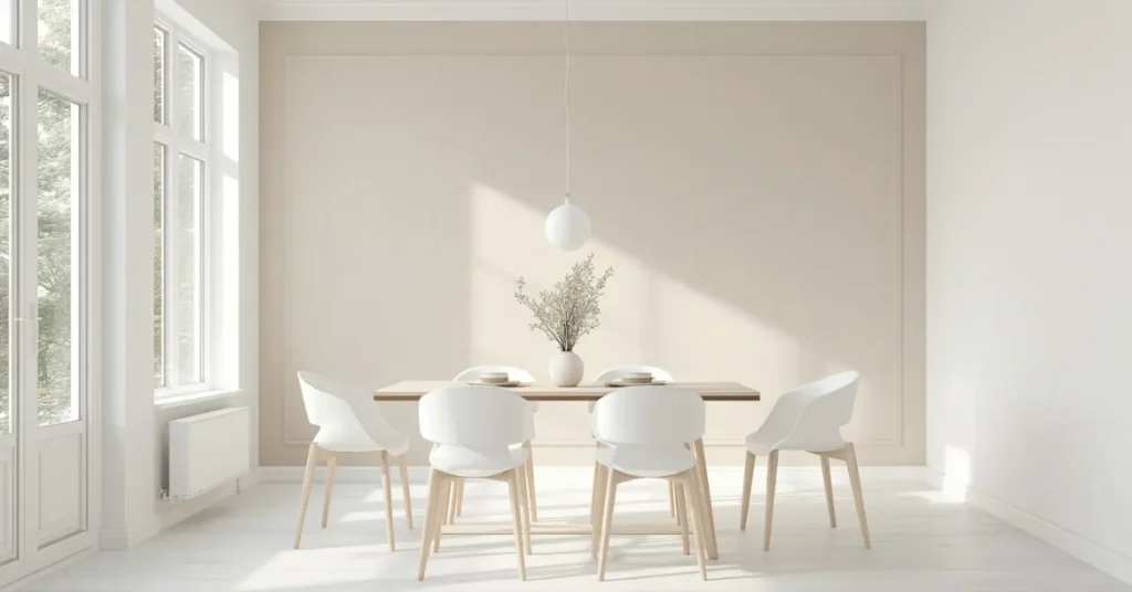 Soft Beige Minimal Accent Wall
