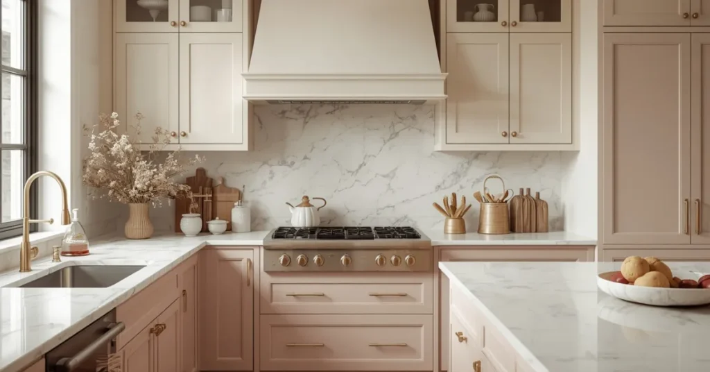 Soft Blush Pink for a Romantic, Feminine Kitchen