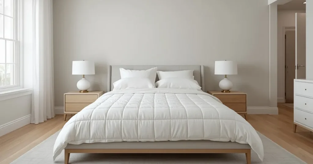 Soft Gray and White Modern Bedroom