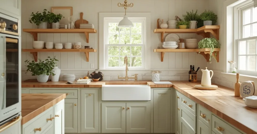 Soft Sage Green Cabinets