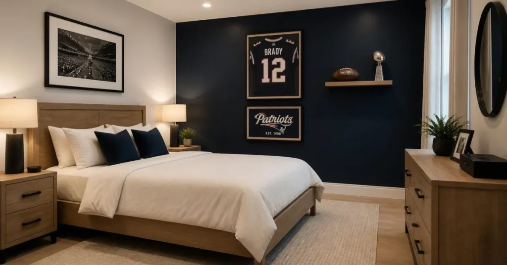Sporty Bedroom with Team Colors