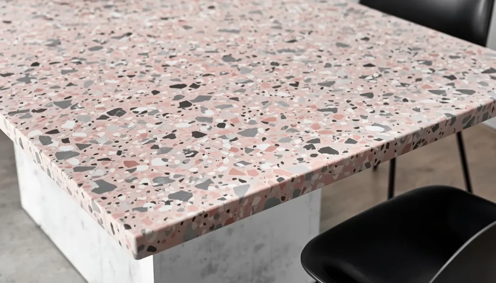 Terrazzo-Top Table for a Playful, Artistic Kitchen