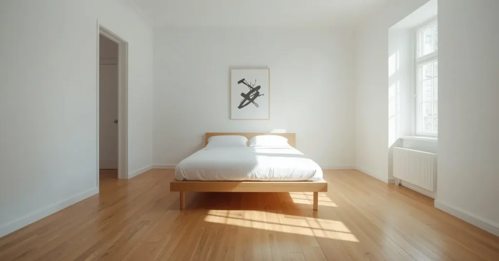 The White Walls with Wood Floor Foundation