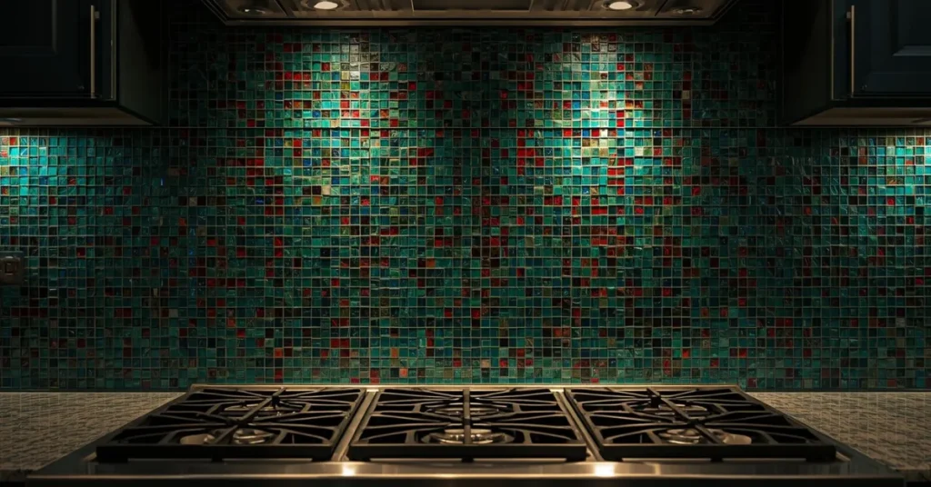 Tiny Mosaic Tiles in Jewel Tones