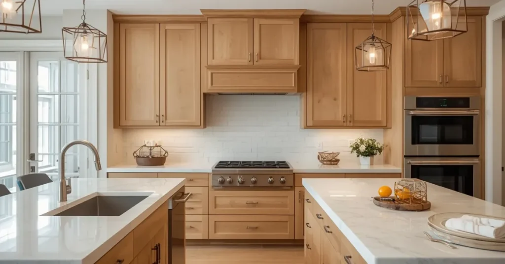 Transitional Maple Cabinets with Modern Details