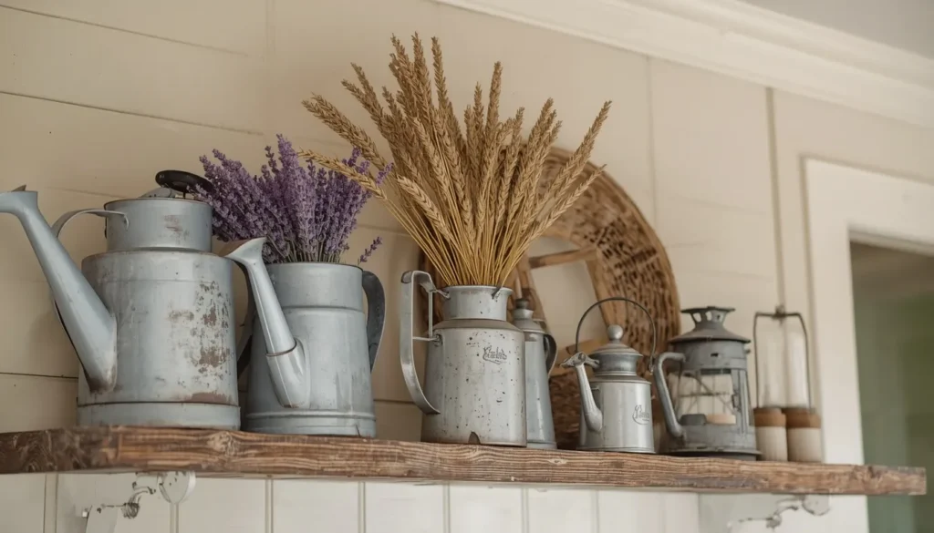 Try a Farmhouse-Inspired Arrangement with Galvanized Metal