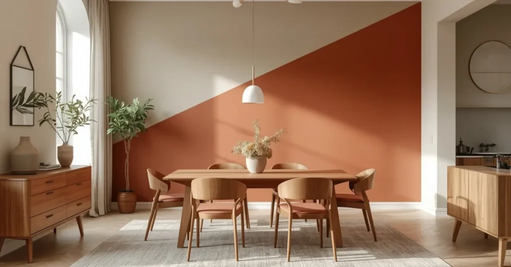 Two-Tone Color Block Wall