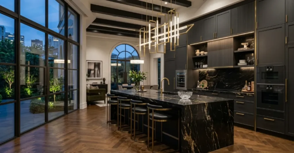 Ultra-Luxury Dark Kitchen