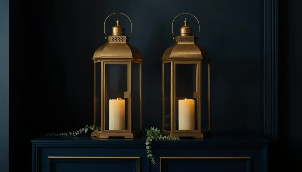 Use Tall Lanterns for a Dramatic, Hotel-Worthy Statement