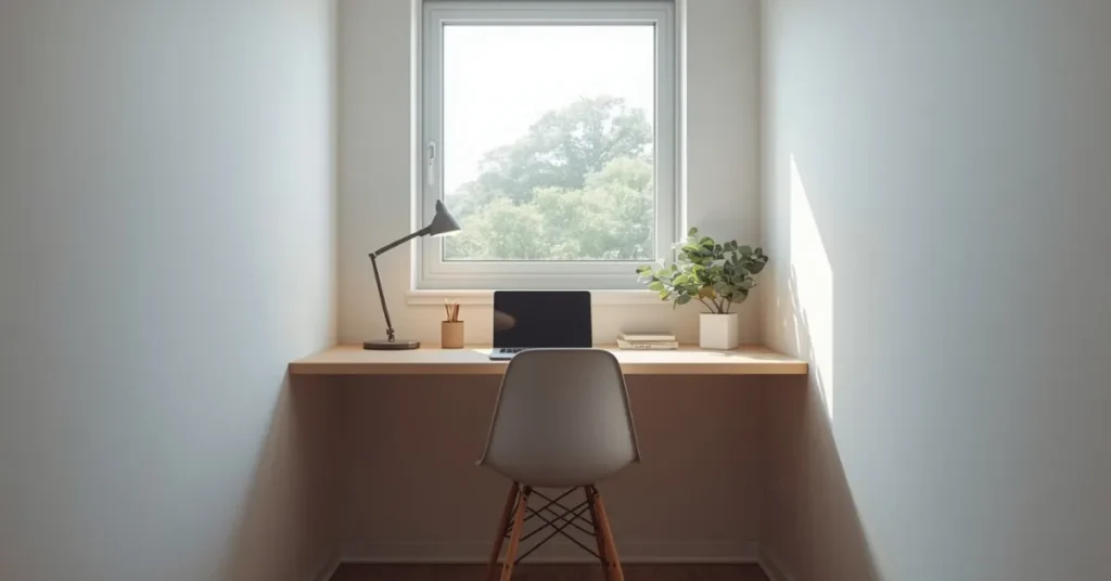 Use Wall-Mounted Desk for a Workspace
