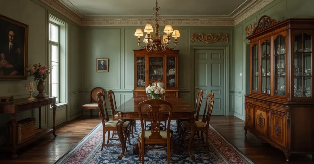 Vintage Green Dining Room