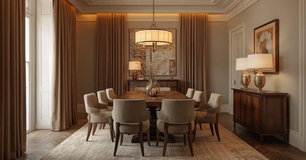Warm Taupe Drapes
