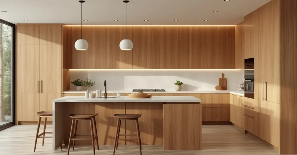 Warm Wood Modern Kitchen