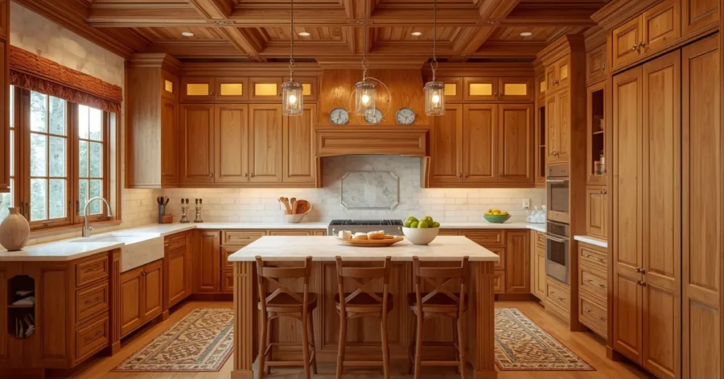 Warm Wood Tones with Honey Oak Details