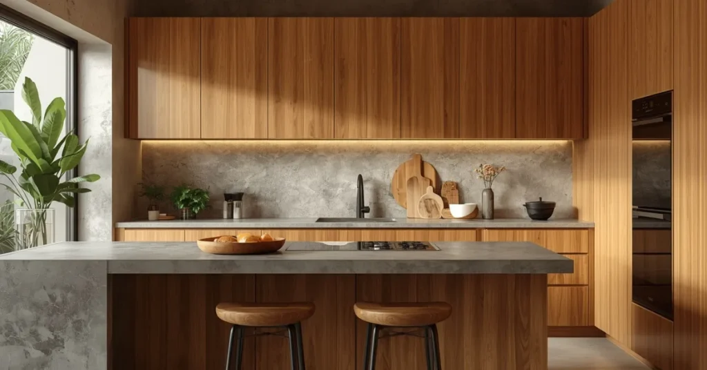 Warm Wooden Contemporary Kitchen