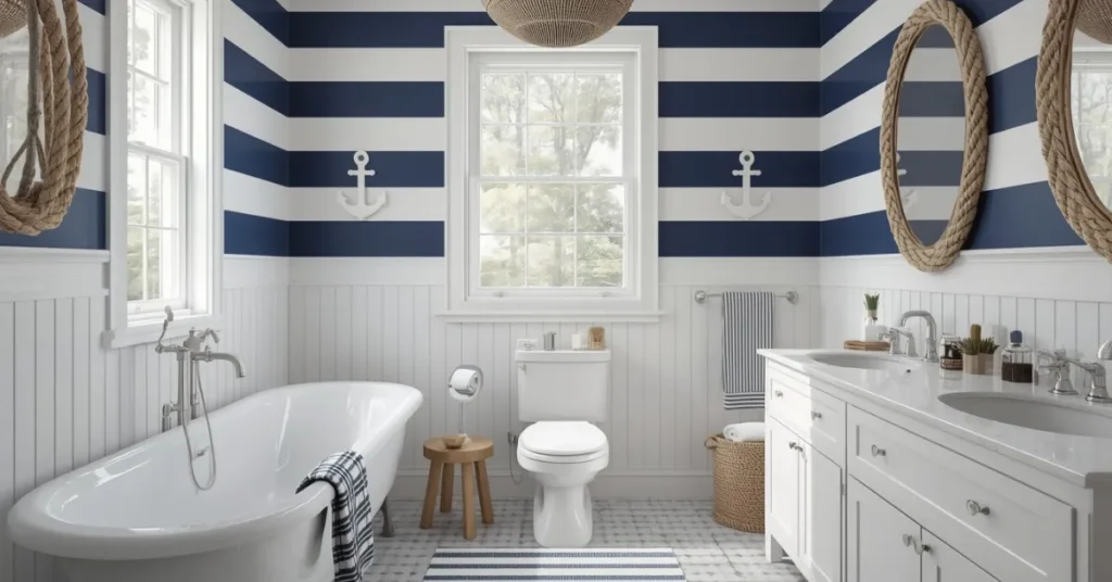 A Bold Navy and White Nautical Theme