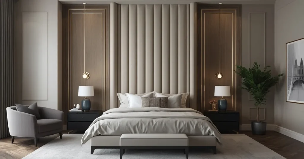 A Statement Headboard as Wall Decor